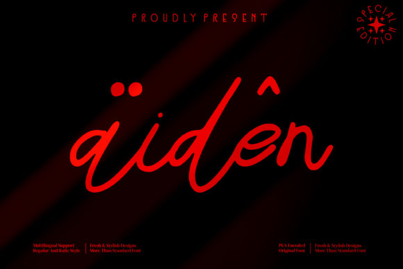 Aiden: A Premium Script Font for Editorial Elegance