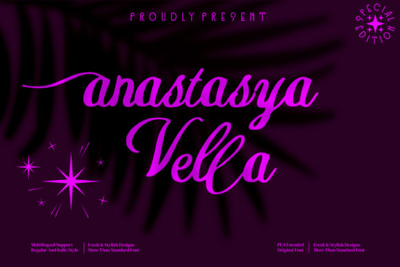 Anastasya Vella: The Handwritten Font for Polished Branding