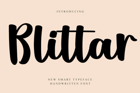 Blittar: A Classy Script Font for Editorial Design