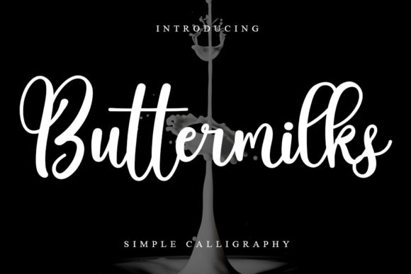 Buttermilks: A Refined Script Font for Elegant Web Typography