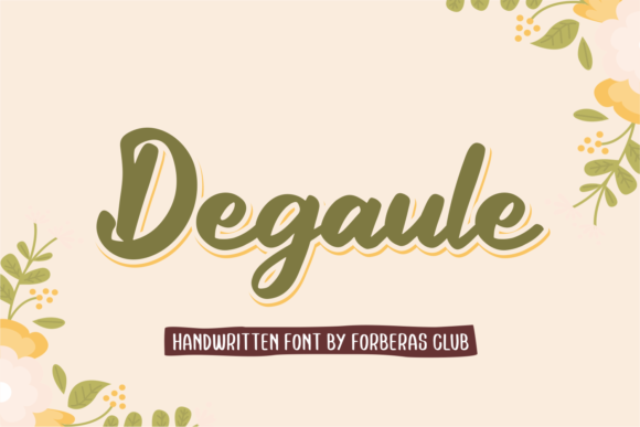 Degaule: A Playful Script Font for Memorable Branding