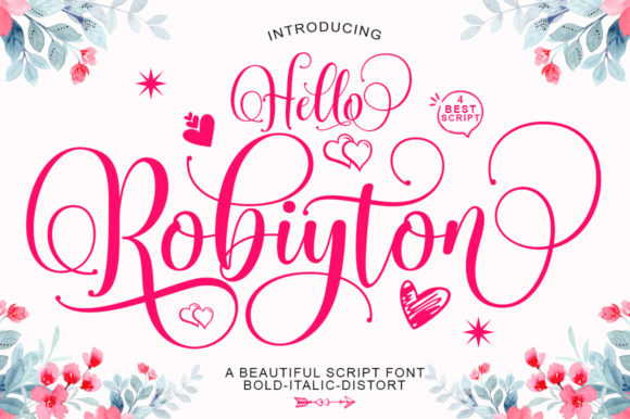 Hello Robiyton: Elevating Handmade Design with Elegant Script Typography