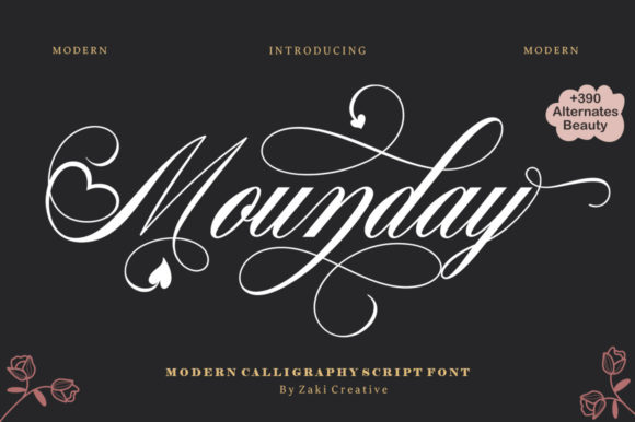 Mounday Calligraphy: A Premium Script Font for Campaigns